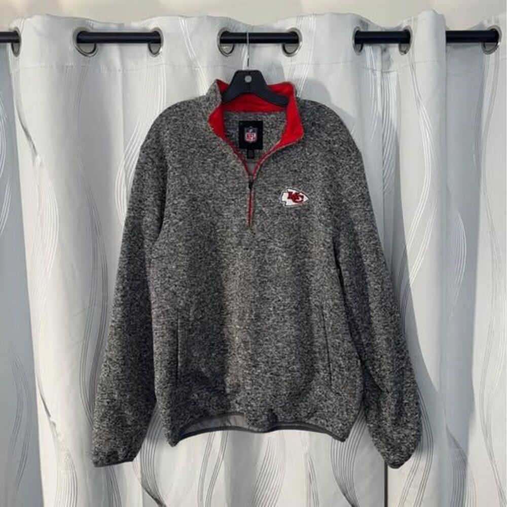 NFL Kansas City Chiefs 1/4 Zip Pullover Size Large